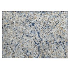 Machine Washable Indoor/Outdoor Chantille ACN2389 Blue 1'8" x 2'6" Rug