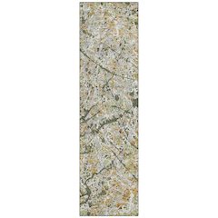 Machine Washable Indoor/Outdoor Chantille ACN2389 Green 2'3" x 7'6" Runner Rug