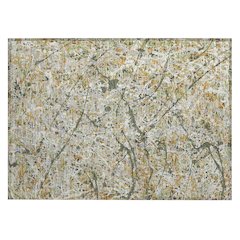 Machine Washable Indoor/Outdoor Chantille ACN2389 Green 1'8" x 2'6" Rug