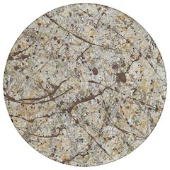 Machine Washable Indoor/Outdoor Chantille ACN2389 Brown 8' x 8' Round Rug