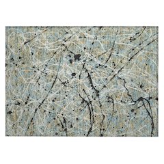 Machine Washable Indoor/Outdoor Chantille ACN2389 Teal 1'8" x 2'6" Rug