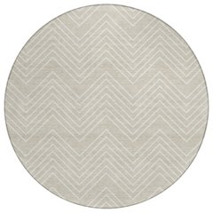 Machine Washable Indoor/Outdoor Chantille ACN2390 Brown 8' x 8' Round Rug