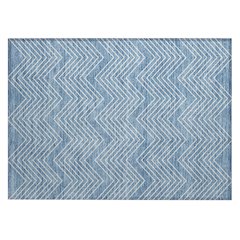 Machine Washable Indoor/Outdoor Chantille ACN2390 Blue 1'8" x 2'6" Rug