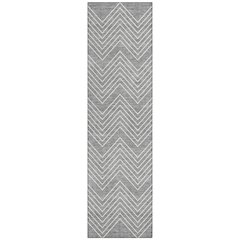 Machine Washable Indoor/Outdoor Chantille ACN2390 Gray 2'3" x 7'6" Runner Rug