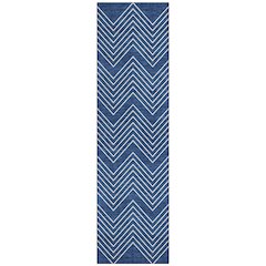Machine Washable Indoor/Outdoor Chantille ACN2390 Blue 2'3" x 7'6" Runner Rug