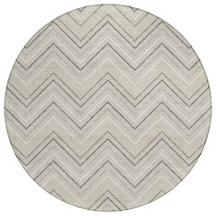 Machine Washable Indoor/Outdoor Chantille ACN2391 Brown 8' x 8' Round Rug