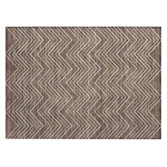 Machine Washable Indoor/Outdoor Chantille ACN2391 Brown 1'8" x 2'6" Rug