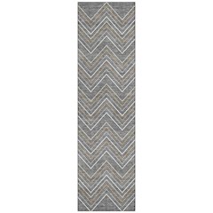 Machine Washable Indoor/Outdoor Chantille ACN2391 Gray 2'3" x 7'6" Runner Rug