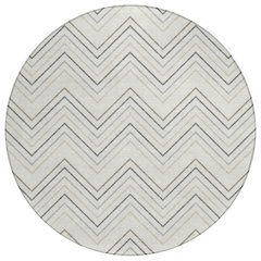 Machine Washable Indoor/Outdoor Chantille ACN2391 Ivory 8' x 8' Round Rug