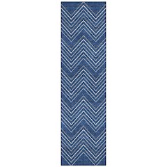 Machine Washable Indoor/Outdoor Chantille ACN2391 Blue 2'3" x 7'6" Runner Rug
