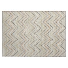 Machine Washable Indoor/Outdoor Chantille ACN2392 Brown 1'8" x 2'6" Rug