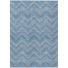 Machine Washable Indoor/Outdoor Chantille ACN2392 Blue 2'6" x 3'10" Rug