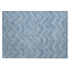 Machine Washable Indoor/Outdoor Chantille ACN2392 Blue 1'8" x 2'6" Rug