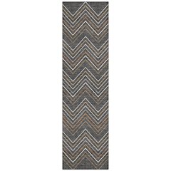 Machine Washable Indoor/Outdoor Chantille ACN2392 Gray 2'3" x 7'6" Runner Rug