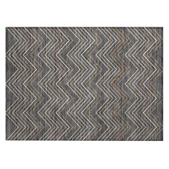 Machine Washable Indoor/Outdoor Chantille ACN2392 Gray 1'8" x 2'6" Rug