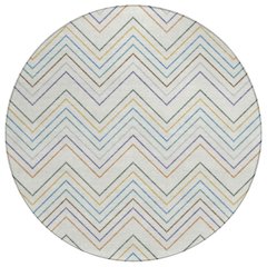 Machine Washable Indoor/Outdoor Chantille ACN2392 Multi 8' x 8' Round Rug