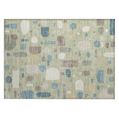 Machine Washable Indoor/Outdoor Chantille ACN2393 Green 1'8" x 2'6" Rug