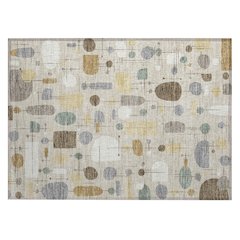 Machine Washable Indoor/Outdoor Chantille ACN2393 Brown 1'8" x 2'6" Rug