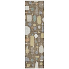 Machine Washable Indoor/Outdoor Chantille ACN2393 Brown 2'3" x 7'6" Runner Rug