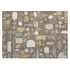 Machine Washable Indoor/Outdoor Chantille ACN2393 Brown 1'8" x 2'6" Rug