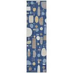 Machine Washable Indoor/Outdoor Chantille ACN2393 Blue 2'3" x 7'6" Runner Rug