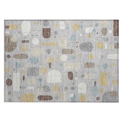 Machine Washable Indoor/Outdoor Chantille ACN2393 Gray 1'8" x 2'6" Rug