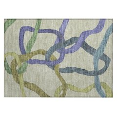 Machine Washable Indoor/Outdoor Chantille ACN2394 Green 1'8" x 2'6" Rug