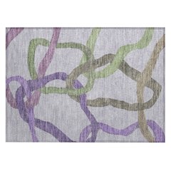 Machine Washable Indoor/Outdoor Chantille ACN2394 Purple 1'8" x 2'6" Rug