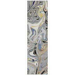 Machine Washable Indoor/Outdoor Chantille ACN2395 Gray 2'3" x 7'6" Runner Rug