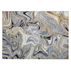 Machine Washable Indoor/Outdoor Chantille ACN2395 Gray 1'8" x 2'6" Rug