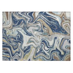 Machine Washable Indoor/Outdoor Chantille ACN2395 Blue 1'8" x 2'6" Rug