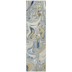 Machine Washable Indoor/Outdoor Chantille ACN2395 Ivory 2'3" x 7'6" Runner Rug