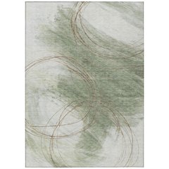Machine Washable Indoor/Outdoor Chantille ACN2396 Green 2'6" x 3'10" Rug