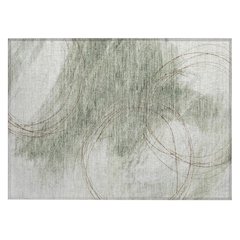 Machine Washable Indoor/Outdoor Chantille ACN2396 Green 1'8" x 2'6" Rug