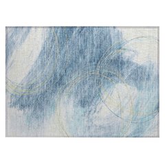 Machine Washable Indoor/Outdoor Chantille ACN2396 Blue 1'8" x 2'6" Rug