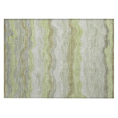 Machine Washable Indoor/Outdoor Chantille ACN2397 Green 1'8" x 2'6" Rug