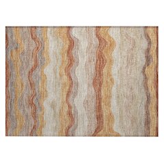 Machine Washable Indoor/Outdoor Chantille ACN2397 Orange 1'8" x 2'6" Rug