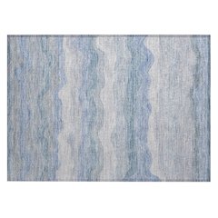 Machine Washable Indoor/Outdoor Chantille ACN2397 Blue 1'8" x 2'6" Rug