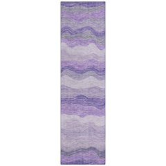 Machine Washable Indoor/Outdoor Chantille ACN2397 Purple 2'3" x 7'6" Runner Rug
