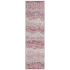 Machine Washable Indoor/Outdoor Chantille ACN2397 Orange 2'3" x 7'6" Runner Rug