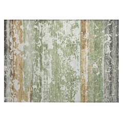 Machine Washable Indoor/Outdoor Chantille ACN2398 Green 1'8" x 2'6" Rug