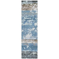 Machine Washable Indoor/Outdoor Chantille ACN2398 Blue 2'3" x 7'6" Runner Rug
