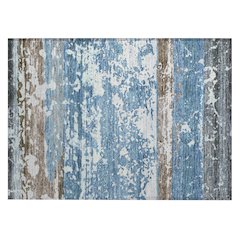 Machine Washable Indoor/Outdoor Chantille ACN2398 Blue 1'8" x 2'6" Rug