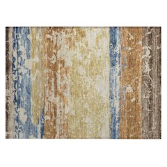 Machine Washable Indoor/Outdoor Chantille ACN2398 Gold 1'8" x 2'6" Rug