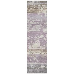 Machine Washable Indoor/Outdoor Chantille ACN2398 Purple 2'3" x 7'6" Runner Rug