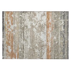 Machine Washable Indoor/Outdoor Chantille ACN2398 Brown 1'8" x 2'6" Rug