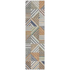 Machine Washable Indoor/Outdoor Chantille ACN2399 Orange 2'3" x 7'6" Runner Rug