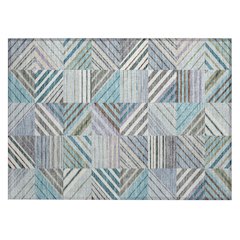 Machine Washable Indoor/Outdoor Chantille ACN2399 Teal 1'8" x 2'6" Rug