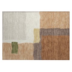 Machine Washable Indoor/Outdoor Chantille ACN2400 Orange 1'8" x 2'6" Rug