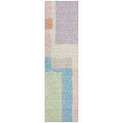 Machine Washable Indoor/Outdoor Chantille ACN2400 Pink 2'3" x 7'6" Runner Rug